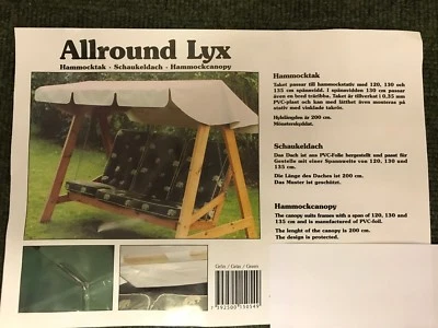 £29.99 • Buy Waterproof Universal Replacement Canopy For Garden Swing / Hammock