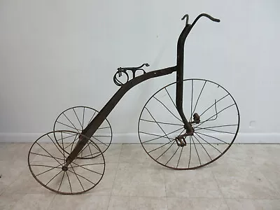 Antique 1900's Victorian Steel Tricycle Bicycle RARE • $1596