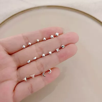 Simple Mini Stud Earrings For Women Heart Star Moon Stud Earring Party JewelWD • $1.05