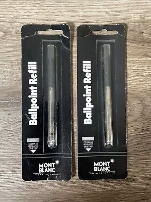 Vintage Mont Blanc Ballpoint Pen Black BROAD Refill Germany Lot Of 2 • $19.99