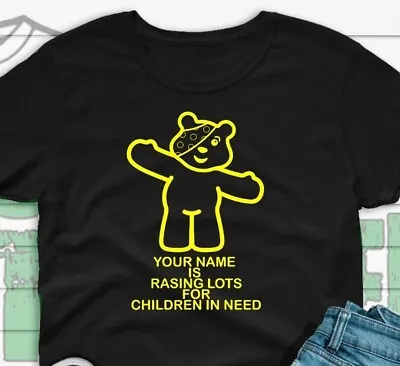 £9.99 • Buy Personalised Pudsey T-shirt Kid's Adults' Ladies' Children In Need Charity