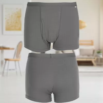 £14.14 • Buy 4 Size Gray Reusable Incontinence Briefs Pants Cotton Underwear Washable For Men