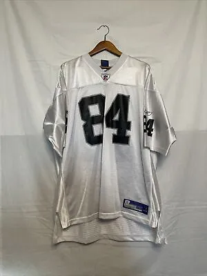OAKLAND RAIDERS #84 Jerry Porter White Reebok NFL Equipment Player Jersey 2XL • $30