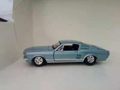 GT Mustang Maisto 1/24 1967 Ford Mustang GT Teal Blue Diecast Model Car 1:24 • $8