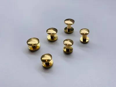 £10 • Buy 8mm/10mm Solid Brass Screw Rivets Curved Head Leather Craft Hardware 