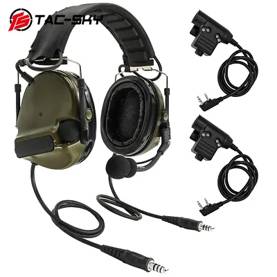 TAC-SKY New Dual-Communication COMTAC III Noise Reduction Tactical Earphone FG • $175.89