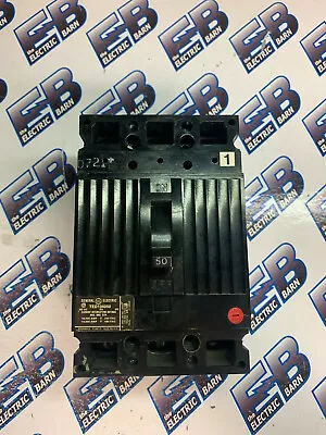 GE TED134050 50 Amp 480 Volt 3 Pole BLACK Circuit Breaker- WARRANTY • $35