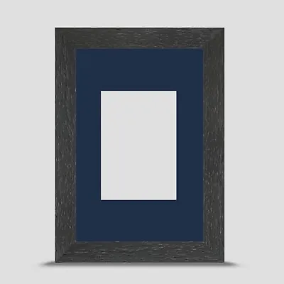 Grey Photo Frame 6x4 Size  Incl Dark Blue Mount 3.5x2.5 ACEO Art Print • £7.95