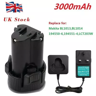 For Makita BL1013 BL1014 194550-6 194551-4 10.8V 3.5Ah Li-ion Battery/Charger • £15.90