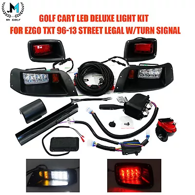 12V Golf Cart LED Light Kit Deluxe Street Legal W/Turn Signal For EZGO TXT 96-13 • $129.99