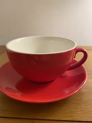 Judge Cappuccino Red Porcelain Cup And Saucer • £5.95