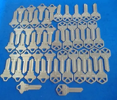 50 Pc Locksmith Key Blank  Kw1 & Sc1 Fits Kwikset & Schlage Nickel Plated Usa • $26.39