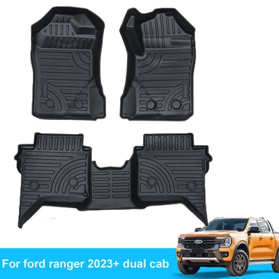 $159.11 • Buy Black Car Floor Mats 3D For Ford Ranger Dual Cab Next Gen 2022+ Complete Set