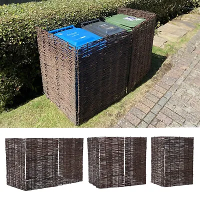 Double/Triple Wheelie Bin Storage WILLOW Store Cover Garden Rubbish Dustbin Shed • £65.95