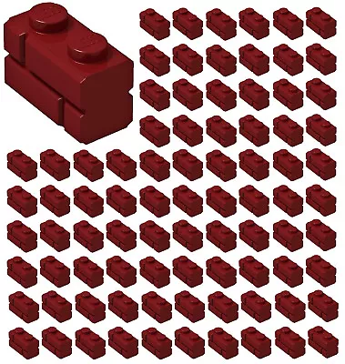 ☀️100x NEW LEGO 1x2 DARK RED Modified Masonry Profile Bricks Wall #98283 Parts  • $19.75