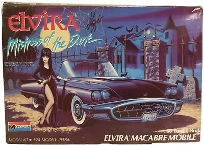 Monogram Vintage Elvira 1958 Ford T-Bird Macabre Mobile Model Kit #2783 Open Box • $47.99