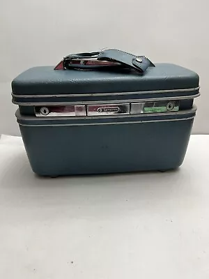 Vintage Blue Samsonite Silhouette Train Case Luggage Makeup Case • $23.45