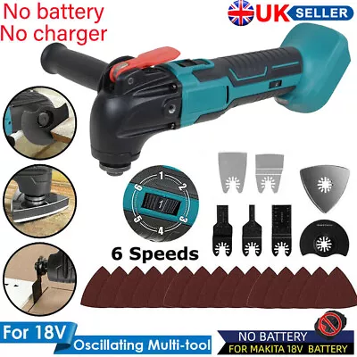 For Makita 18V Li-ion Cordless Oscillating Multi Tool With Accessories Body Only • £31.88