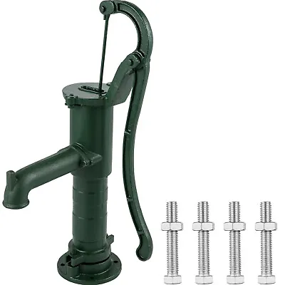 £62.39 • Buy VEVOR Cast Iron Garden Hand Water Pump Outdoor Well Farm Irrigation Green