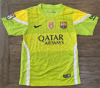 Barcelona Jersey Kids Size 24 With World Club Cup Champions Badge Must See!!! • $24.95