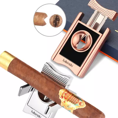$26.99 • Buy V Cutter Cigar Holder Metal Multifunctional Luxury V-Cut Cigar Cutter Fold Stand