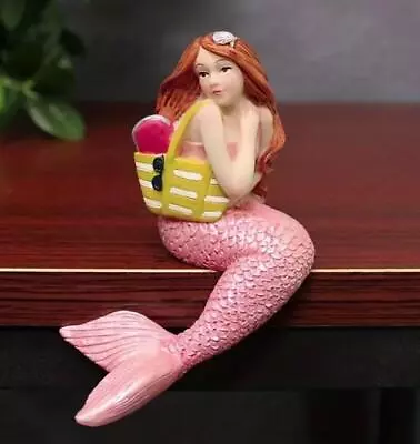 Miniature Fairy Garden Sitting Mermaid Holding Beach Bag - Buy 3 Save $5 • $12.30