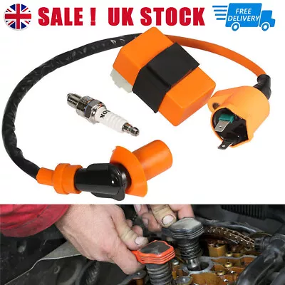 Fit GY6 50cc 125cc 150cc Scooter ATV Racing Ignition Coil Spark Plug CDI Box Set • £8.68