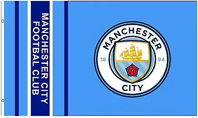 Official MANCHESTER CITY FC Flag  5ft X 3ft MAN CITY Gift • £8.49