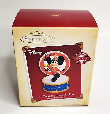 HALLMARK Keepsake Disney 50 Years Mickey Mouse Club Drum Christmas Ornament • $17.82