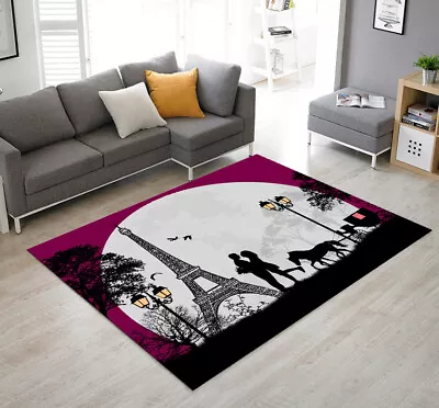 Eiffel Tower Rug Lovers Rug Romantic Rug Paris Rug Area Rug France RugGift • $22.32