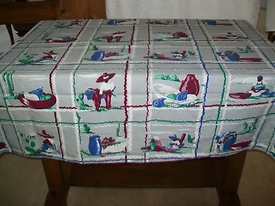 Vintage Wilendur Tablecloth Mexican Theme • $19.50