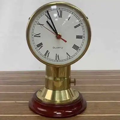 Vintage Quartz Clock In A Brass Cowl Vent • $236