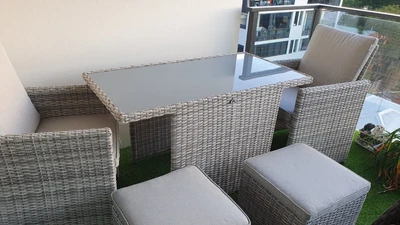 $725 • Buy Vivin 5 Piece Outdoor Wicker Dining Setting