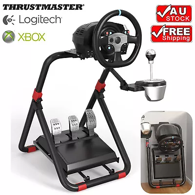 Foldable Racing Wheel Stand Steering Logitech Thrustmaster Ferrari 458 T248 T80 • $109.59