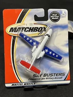 Vintage Matchbox Skybusters Die Cast Jet Plane DARE Resist Drugs Violence 2000 • $26.13