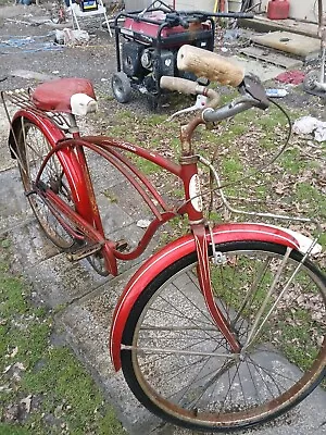 Vintage Schwinn Bicycle Frame Big Badge Tiger 26 In  Frame/badge/ Chain Guard  • $48