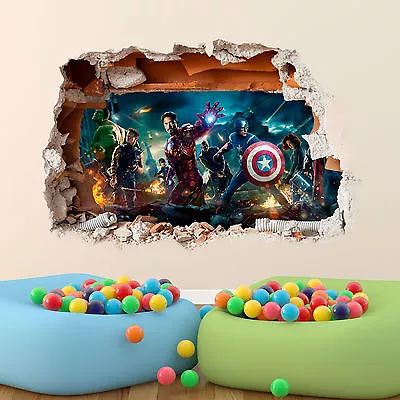 £14.30 • Buy Marvel Avengers Wall Sticker 3d Boys Girls Bedroom Vinyl Wall Art Decal
