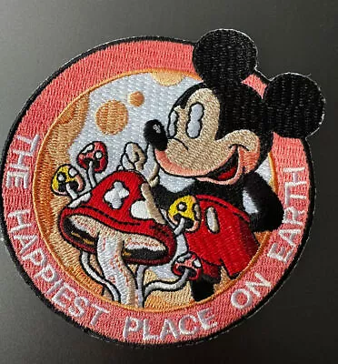 The Happiest Place On Earth Iron Sew On Trippy Mickey Patch 3.5” • $9