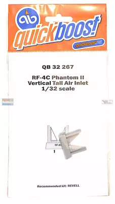 QBT32267 1:32 Quickboost RF-4C Phantom II Vertical Tail Air Inlet (REV Kit) • $12.69