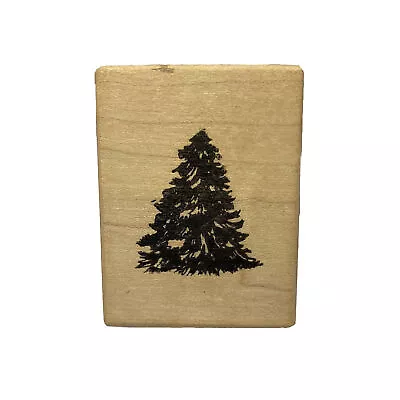 Visual Image Printers Christmas Tree Wood Mounted Rubber Stamp 1992 Vintage • $5.58