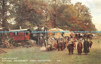 D038537 Hop Picking Hoppers Encampment Near Maidstone. Kent County Library. Kent • £5.99