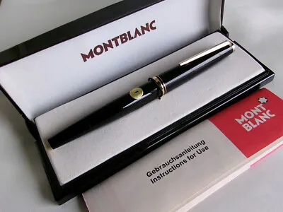 Montblanc 221 Fountain Pen 14K F Nib Black GT • $129.99