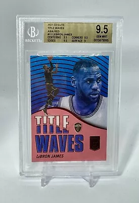 2021-22 Lebron James Elite Title Waves Asia Red BGS 9.5 - POP 1 • $160