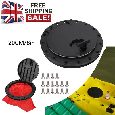 8inch Round With Screw Waterproof Hatch Cover Portable For Kayak ABS Deck Plate • £21.65