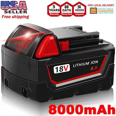 For Milwaukee For M18 8.0Ah Lithium 8.0 Extended Capacity Battery 48-11-1880 NEW • $21.59