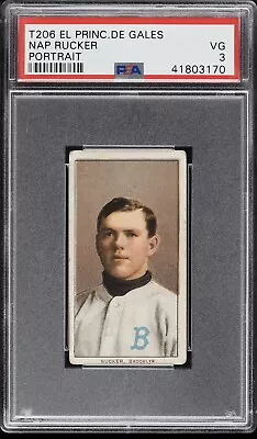 1909-11 T206 Nap Rucker El Principe De Gales Portrait PSA 3 VG Brooklyn EPDG • $799.99