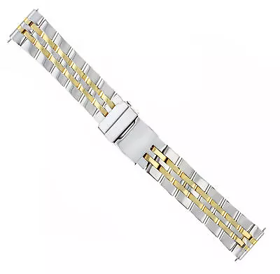 Watch Band Bracelet For Breitling Navitmer Bentley 22mm 5 Link T/tone Gold/steel • $85.40