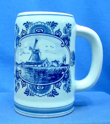 $1.95 • Buy Vintage Blue Delft Mug Hand Painted Made In Holland No Chips Or Damage