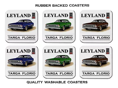 Leyland  P76  Targa  Florio  V8    Set Of  6  Quality Rubber Drink Coasters • $24.50