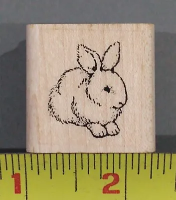 LITTLE BUNNY RABBIT Wood/Rubber Stamp Cute Fluffy Easter Spring Farm Animal • $7
